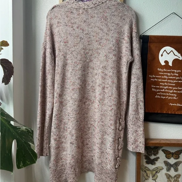 NWT SO Blush pink confetti  Long Knit Cardigan Sweater - Picture 8 of 8